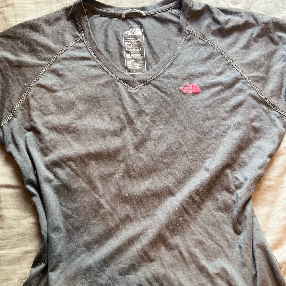 Grey North Face V Neck